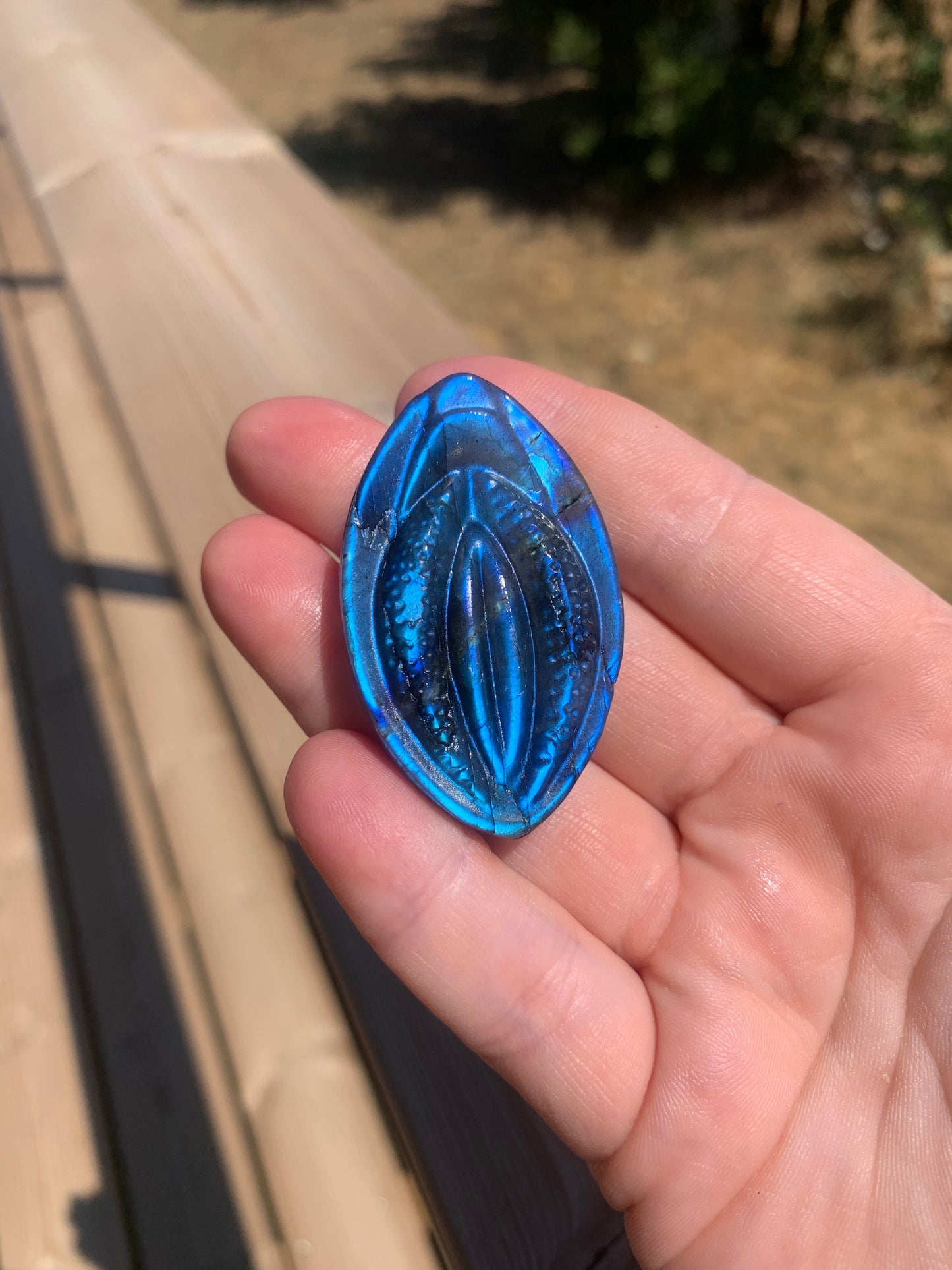 Yoni - Vulve Labradorite - Pierre de Lune