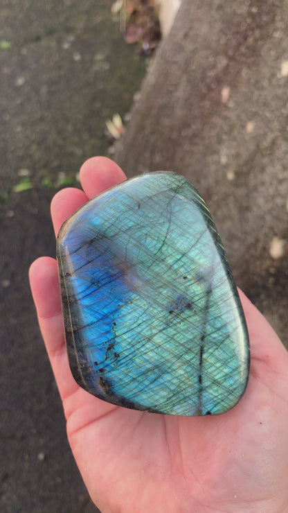 Bloc de Labradorite polie