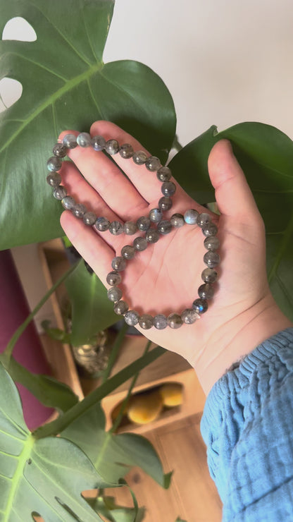 Bracelet en Labradorite 8mm