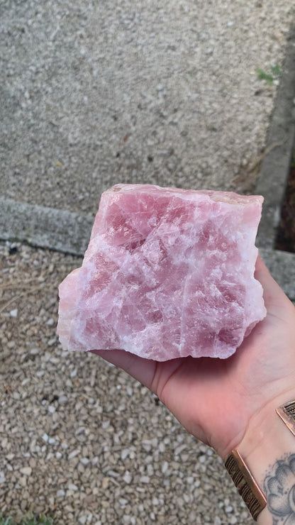 Bloc brute en Quartz Rose