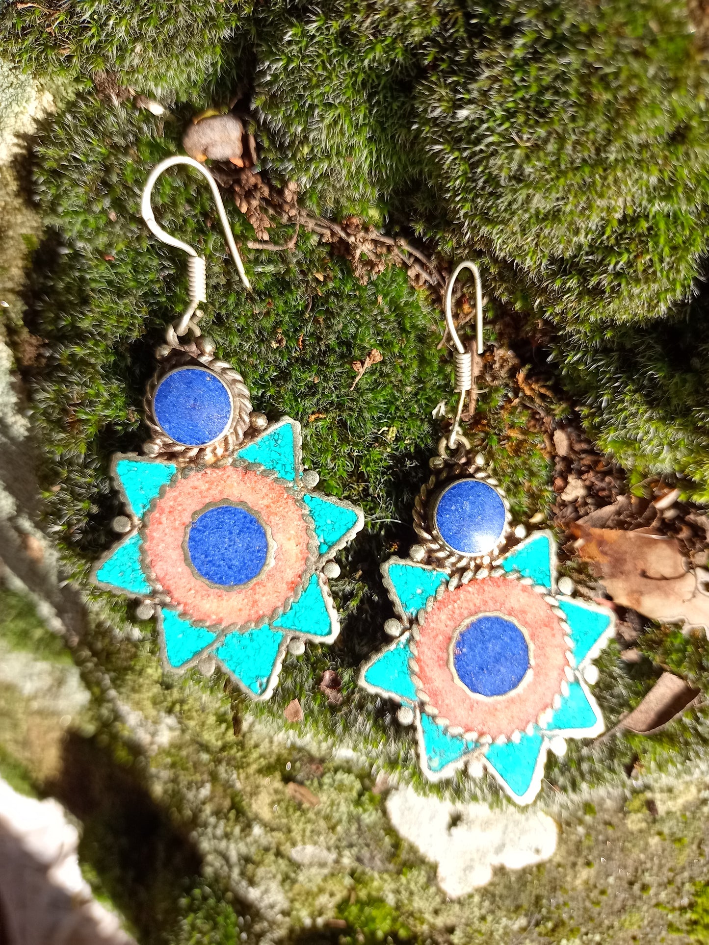 Boucles d’oreilles en Lapis-Lazuli, Turquoise