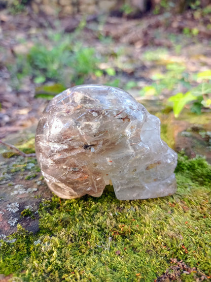 Crâne en Quartz Rutile