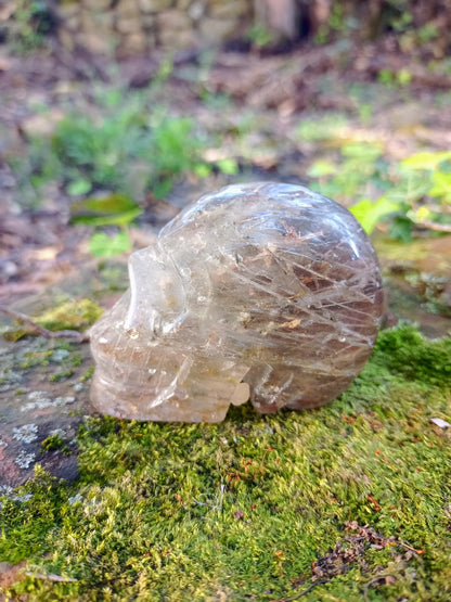 Crâne en Quartz Rutile