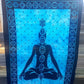 Tenture Méditation & Chakras bleu petit modèle