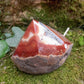 Pointe brute et polie en Agate Rouge