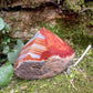 Pointe brute et polie en Agate Rouge