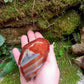 Pointe brute et polie en Agate Rouge