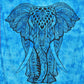 Tenture Éléphant bleu grand modèle