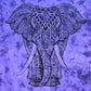 Tenture Éléphant violet grand modèle