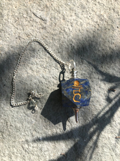 Pendule Chakra de la gorge en Lapis-lazuli
